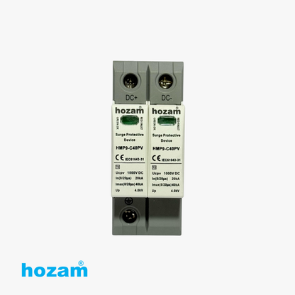Hozam HMP9-C40PV DC Surge Protective Device (SPD) | 1000V DC Solar Surge Protector | Type 2 PV Protection 40kA