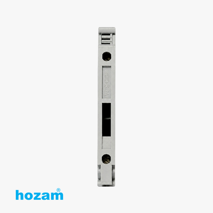 Hozam UK5-HESI Fuse Terminal Block, 6.3A DIN Rail Mounted Disconnect Terminal, Gray, Industrial Electrical Connector