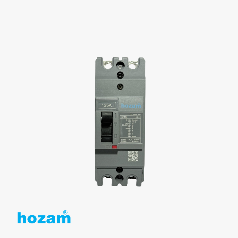 Hozam 125A DC Molded Case Circuit Breaker (MCCB) – 250V DC Heavy Duty Protection Switch