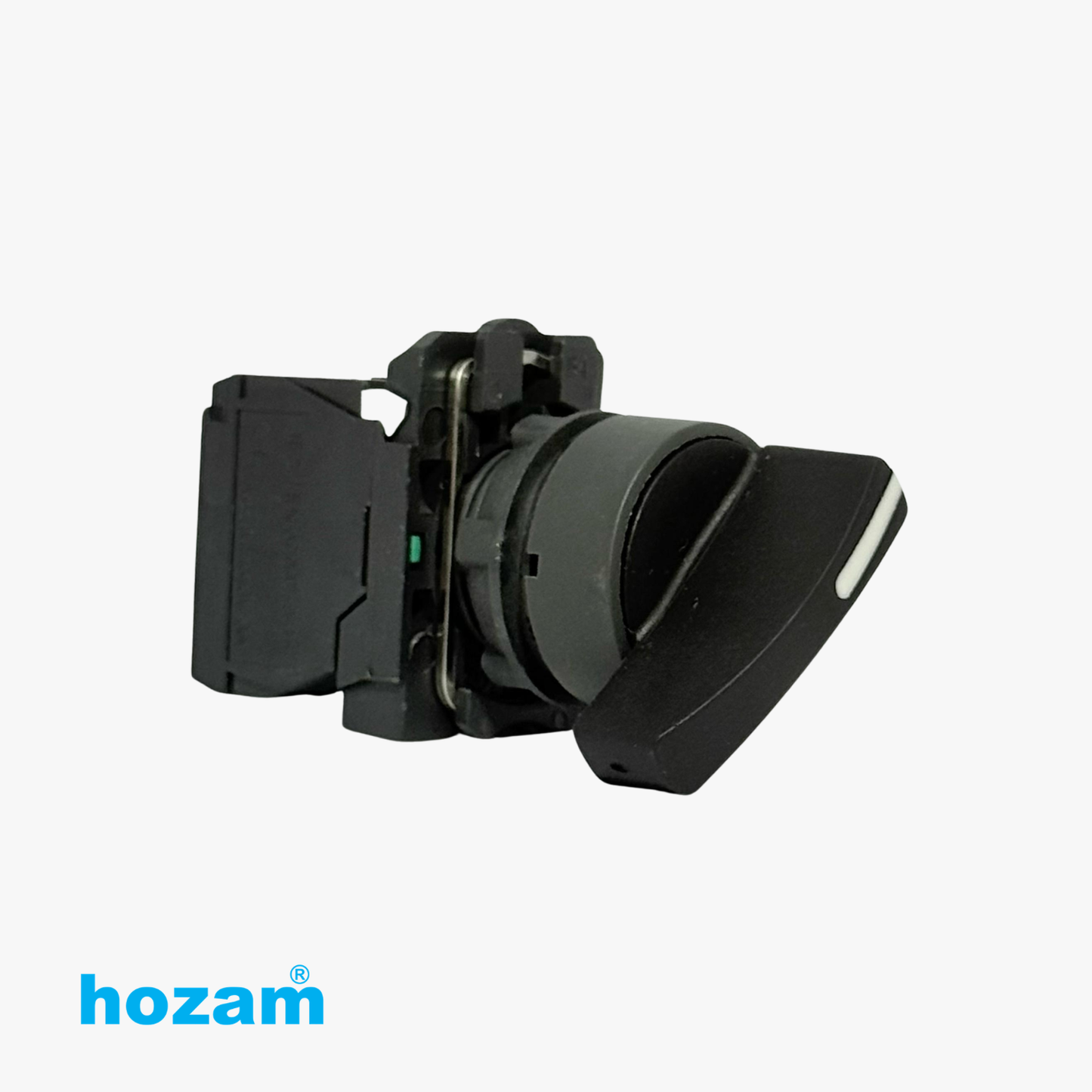 Hozam 22mm Black Rotary Selector Switch 2 Position 1NO Panel Mount Industrial Control Switch, 10A