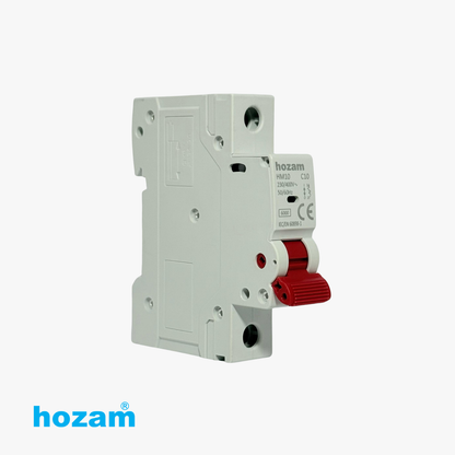 Hozam HM10 C10 Single Pole Miniature Circuit Breaker (MCB) – 10A, 6kA, 230/400V AC