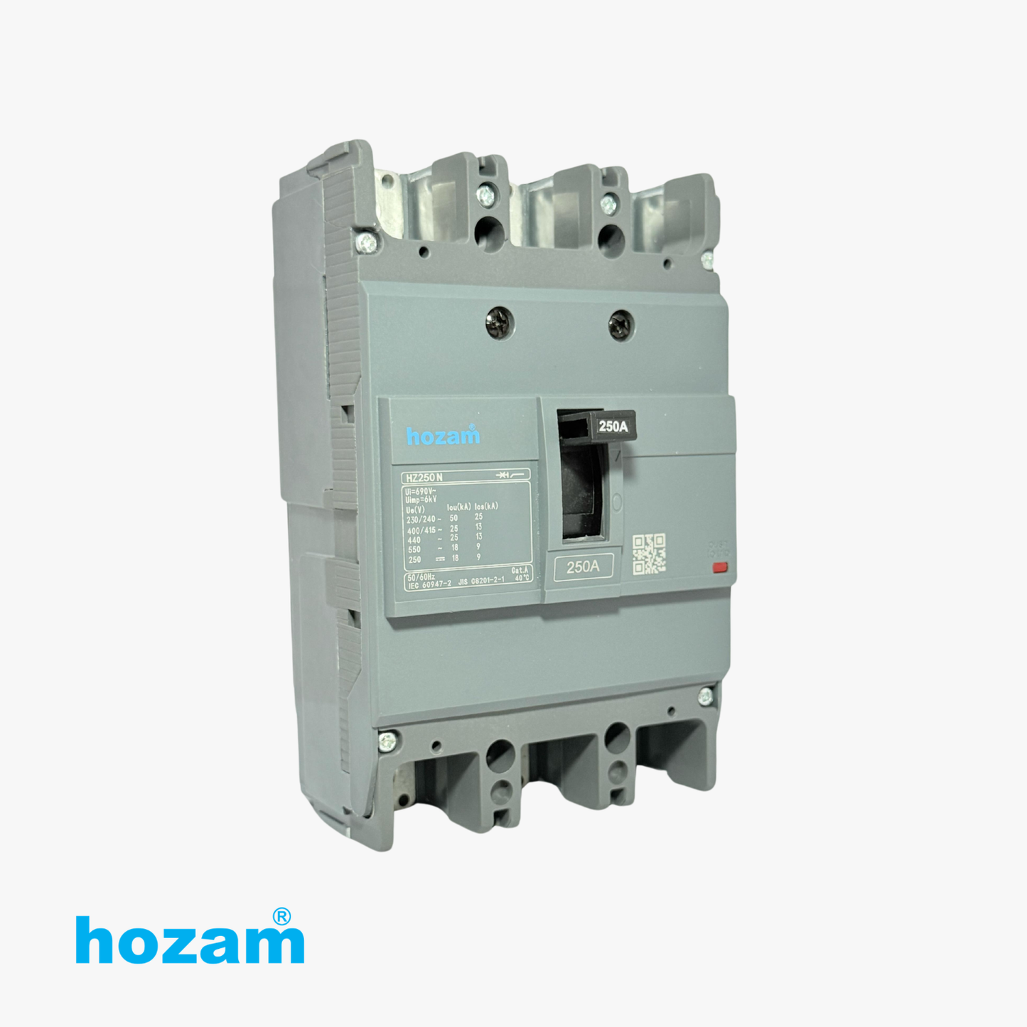Hozam HZ250N 250A 3-Pole Molded Case Circuit Breaker (MCCB