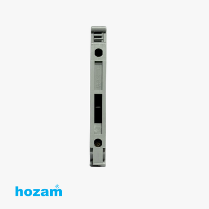 Hozam UK5-HESI Fuse Terminal Block, 6.3A DIN Rail Mounted Disconnect Terminal, Gray, Industrial Electrical Connector