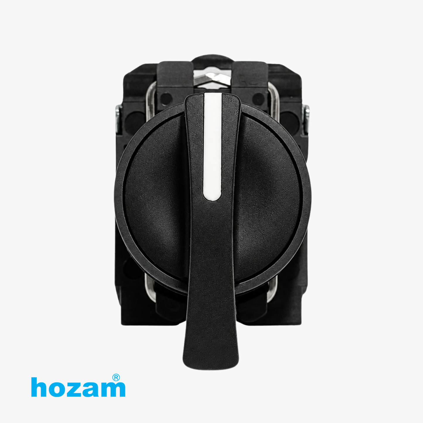 Hozam 22mm Black Rotary Selector Switch 2 Position 1NO Panel Mount Industrial Control Switch, 10A