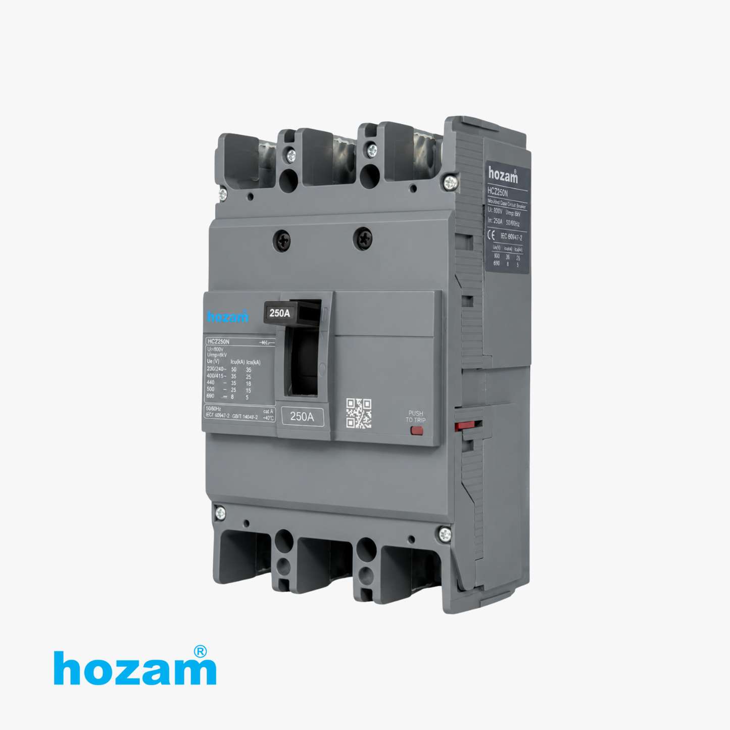 Hozam HZ250N 250A 3-Pole Molded Case Circuit Breaker (MCCB