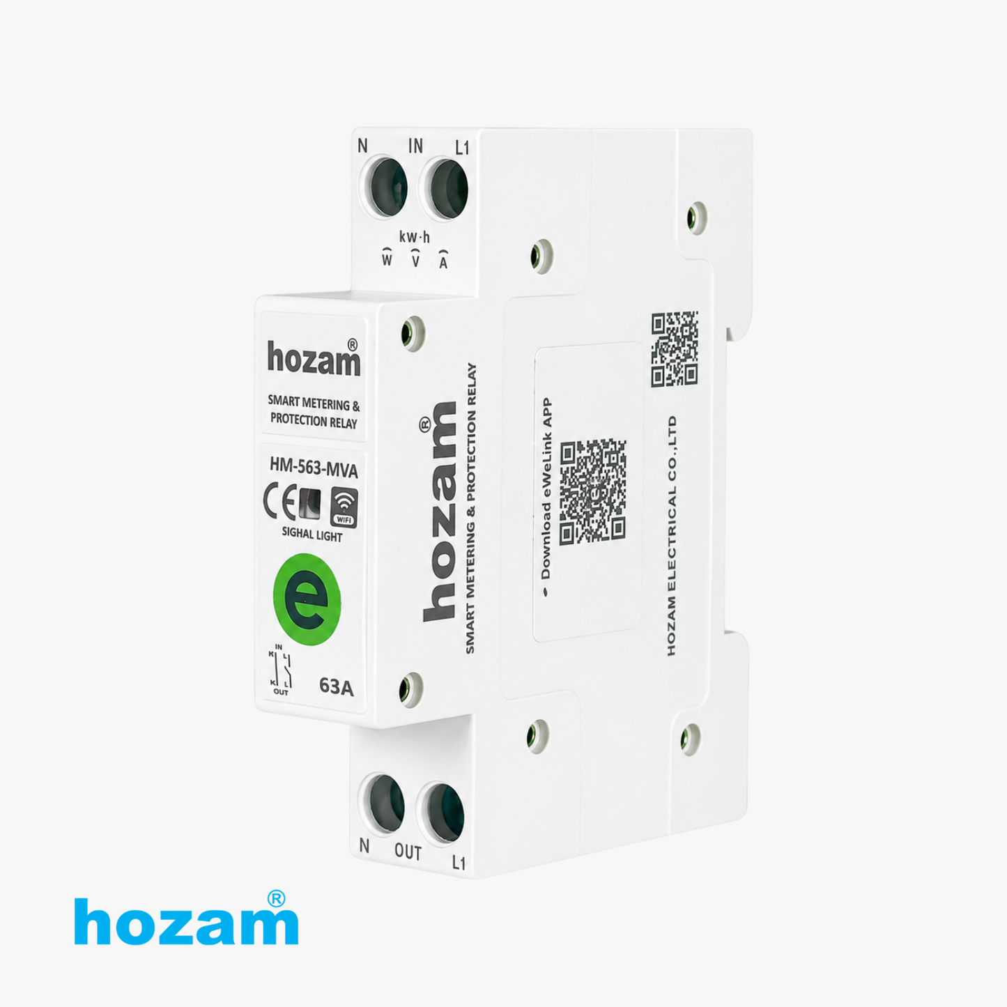 BEP-A-05086 Smart EVR SP 63A with Volt Amp kWh Prepaid without Display HMS63-N (APP eWeLink)