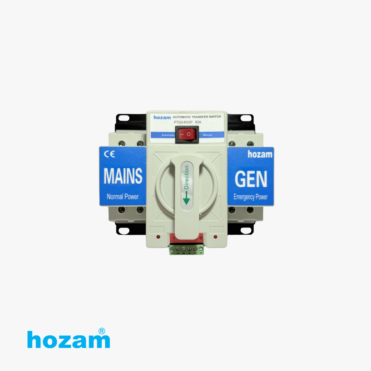 Hozam DIN Rail Rotary Isolator Switch | Modular Electrical Disconnect Switch | Industrial Control Panel Switch | Heavy-Duty Rotary ON/OFF Switch