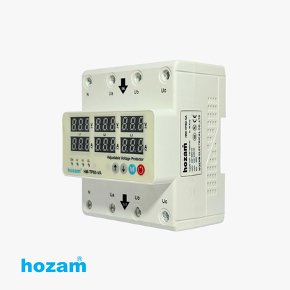 Hozam HM-TP80-VA Adjustable 3 Phase Voltage & Current Protector | Digital Over/Under Voltage Protection Relay