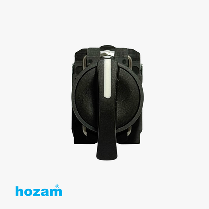 Hozam 22mm Black Rotary Selector Switch 2 Position 1NO Panel Mount Industrial Control Switch, 10A