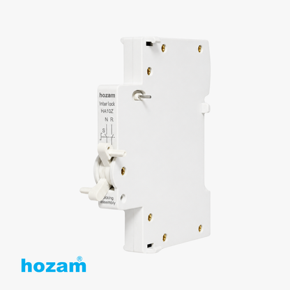 Hozam HA10Z Interlock Locking Assembly for DIN Rail Electrical Switchgear | Mechanical Safety Interlock Module