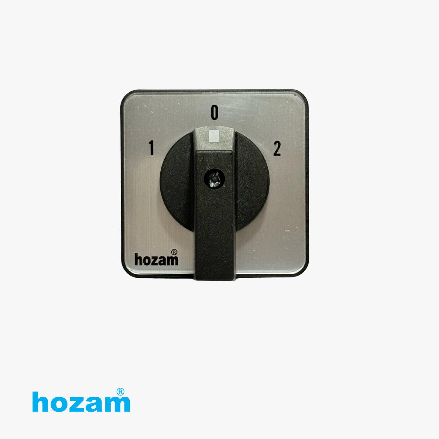 HOZAM C63 1-0-2 DP Rotary Cam Selector Switch | 3 Position | Double Pole (DP) | Panel Mount Changeover Switch | IEC 60947-3
