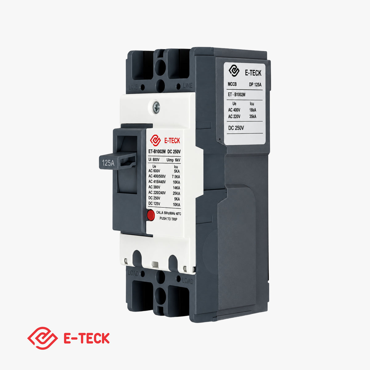 MCCB DP 125A DC 250V ET-B1002N (E-Teck)