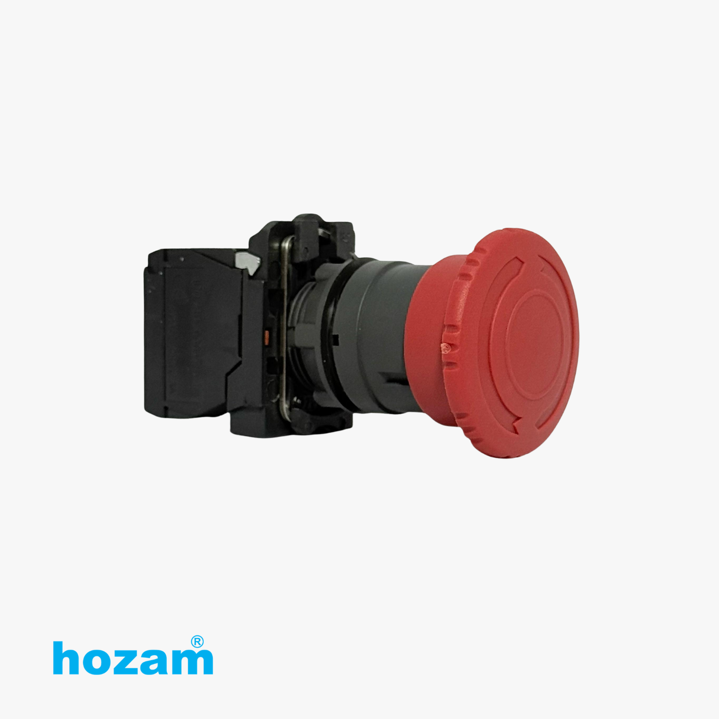Hozam 22mm Red Emergency Stop Push Button Switch Twist Release 1NO Panel Mount Industrial Safety Switch, 10A