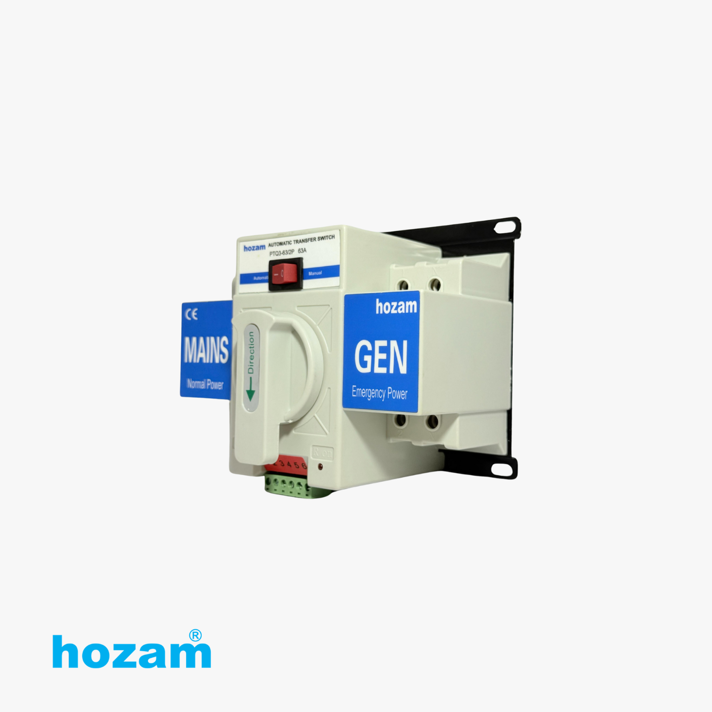 Hozam DIN Rail Rotary Isolator Switch | Modular Electrical Disconnect Switch | Industrial Control Panel Switch | Heavy-Duty Rotary ON/OFF Switch