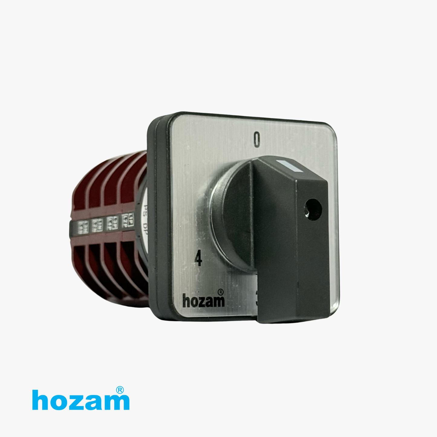 4 Position Rotary Cam Selector Switch 32A Multi-Pole Changeover Switch | Industrial Panel Mount | 8 Terminal Manual Selector Switch