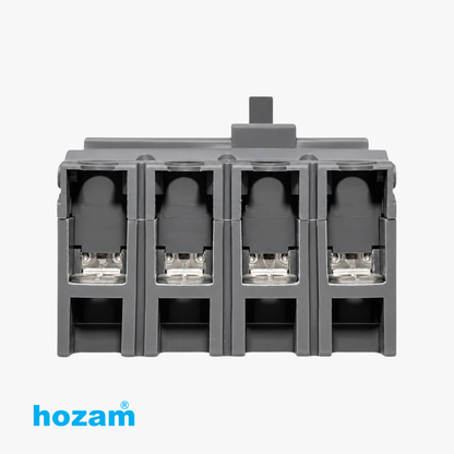 Hozam 100A 4 Pole Molded Case Circuit Breaker (MCCB) | 415V AC | Thermal Magnetic Protection | Industrial Circuit Breaker