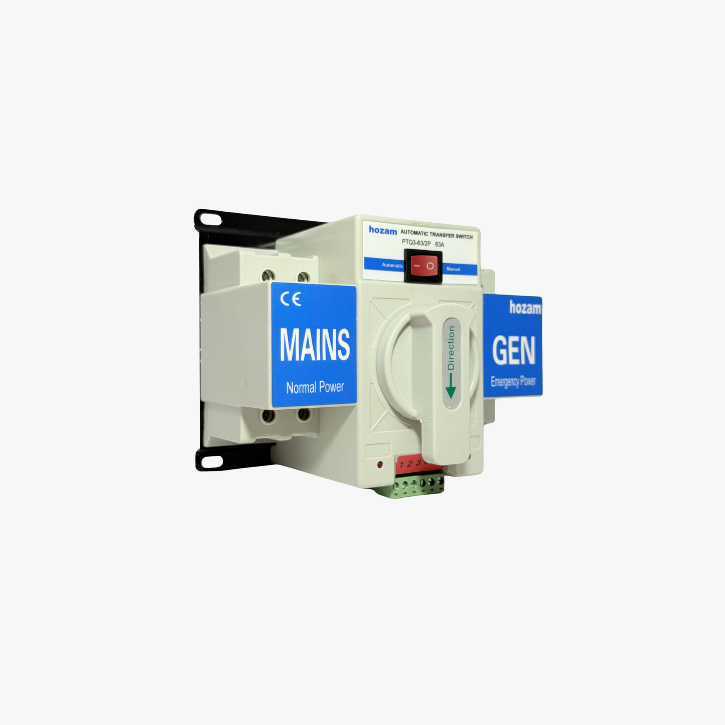 Hozam DIN Rail Rotary Isolator Switch | Modular Electrical Disconnect Switch | Industrial Control Panel Switch | Heavy-Duty Rotary ON/OFF Switch