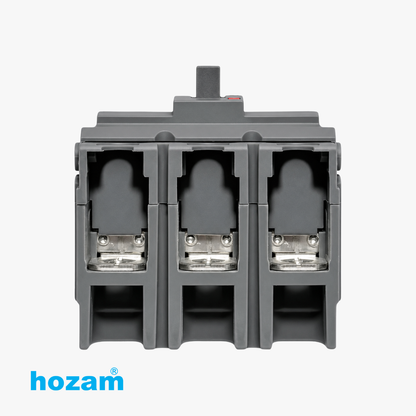 Hozam HZ100N 100A 3 Pole Molded Case Circuit Breaker (MCCB), 690V AC Thermal Magnetic Circuit Breaker for Industrial Power Distribution