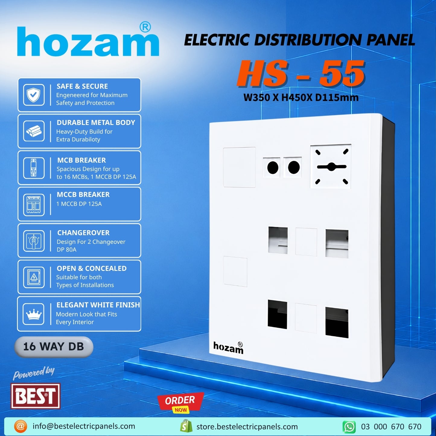 BEP-A-04998 HS-55 Panel Open 225X425X115mm 0.70.6mm