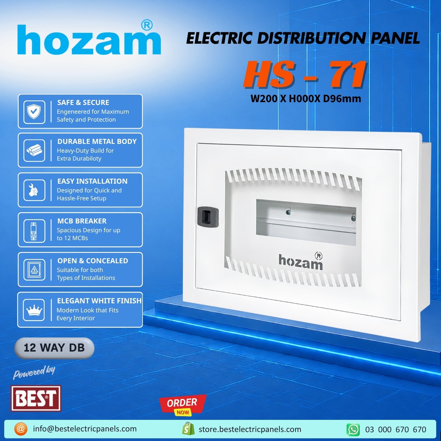 HS-71 Panel ConcealedOpen